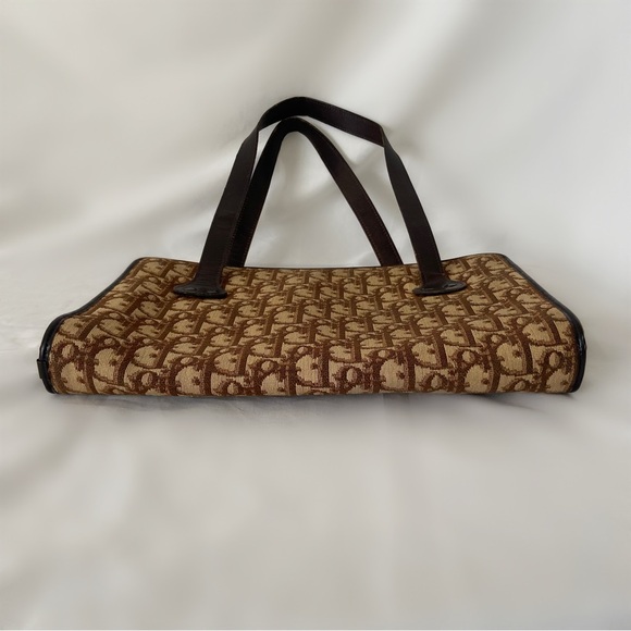 Vintage Christian Dior handbag purse designer brown tan trotter shoulder - Picture 4 of 8